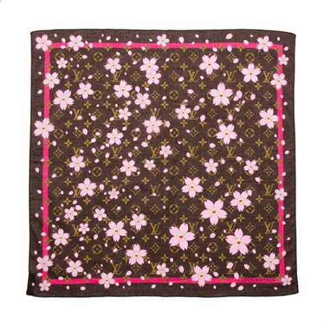 louis vuitton monogram cherry blossom scarf